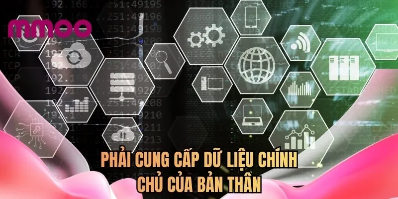 Phải cung cấp dữ liệu chính chủ của bản thân